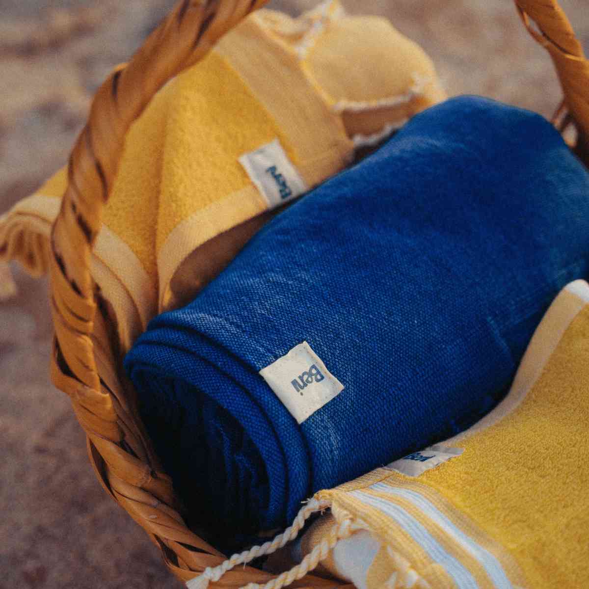 Fouta éponge Bleu