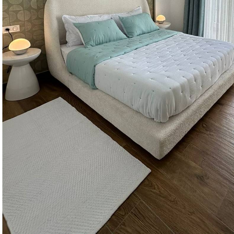 Tapis coton blanc OSLO 70x140 cm pour un intérieur élégant