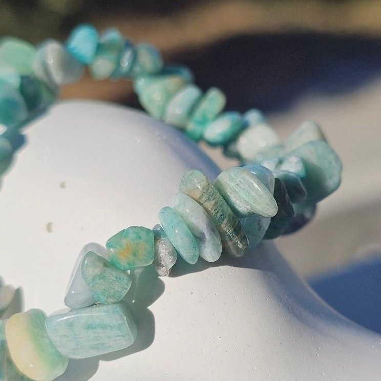 Bracelet amazonite élastique baroque irrésistible