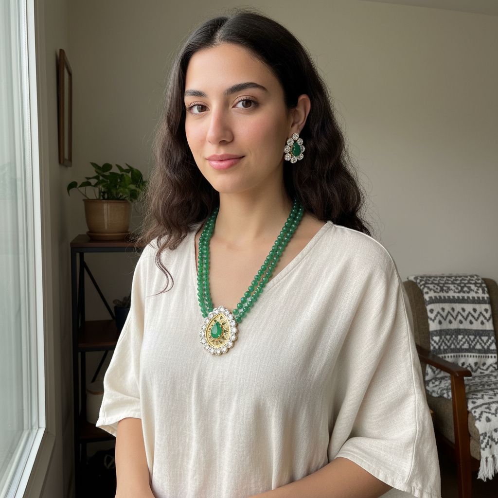 Parrure jade verte luxe pour un style inoubliable