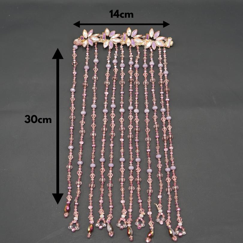 Peigne en perles violet de cheveux mariée, Peigne de mariage, Peigne à cheveux p - artisanat Tunisien fait main | ILEYCOM