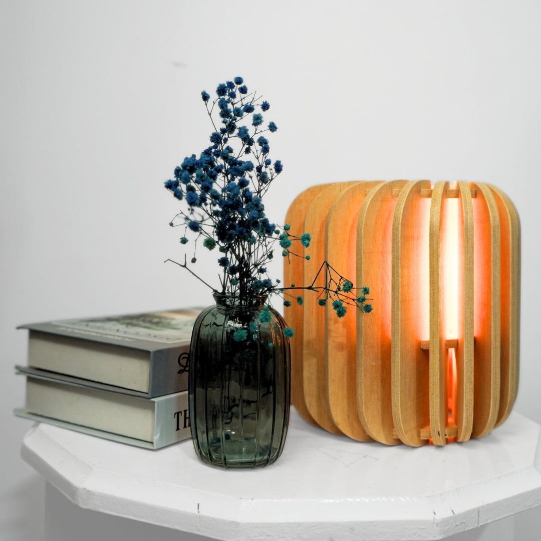 Petite lampe en bois - artisanat Tunisien fait main | ILEYCOM
