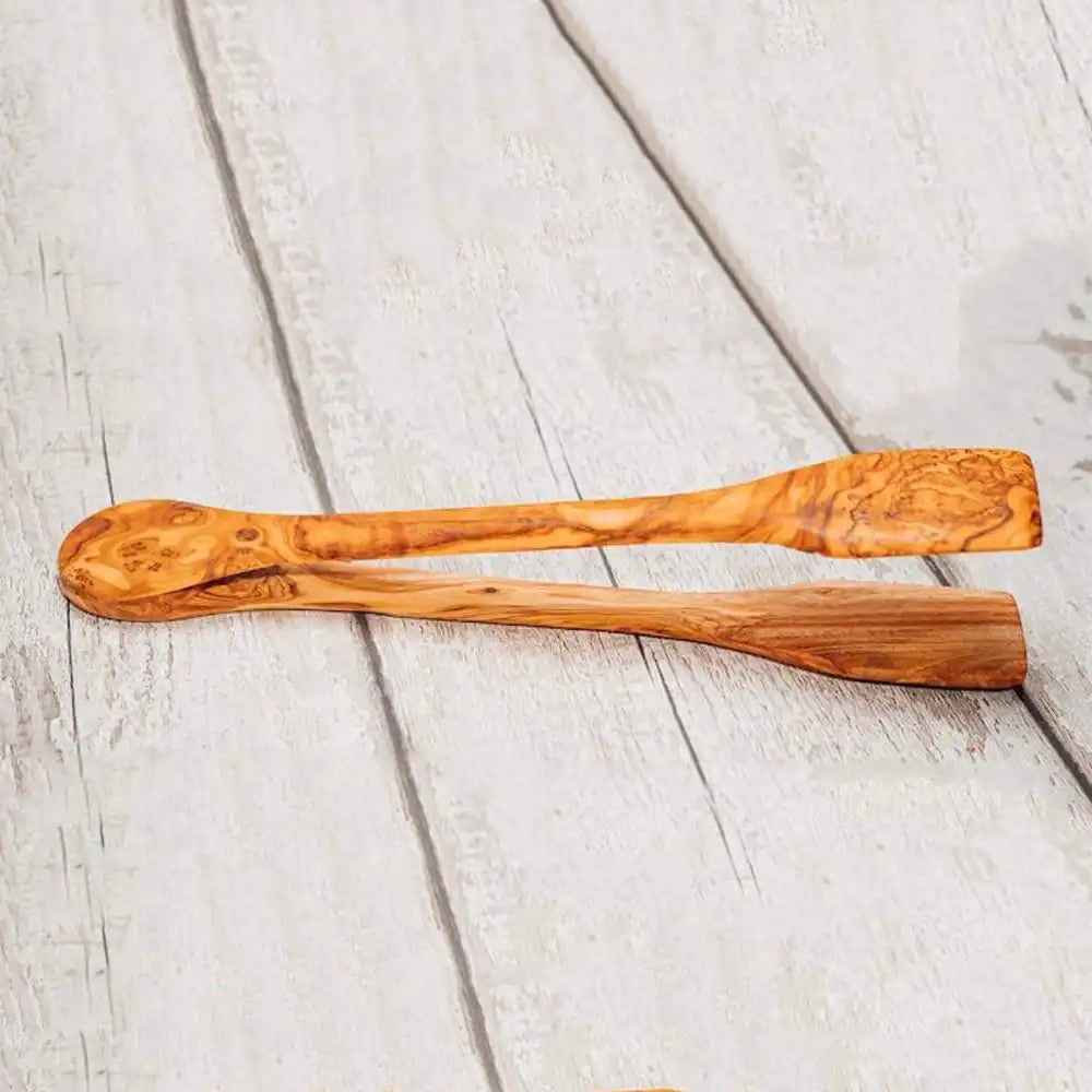 Olive wood tongs