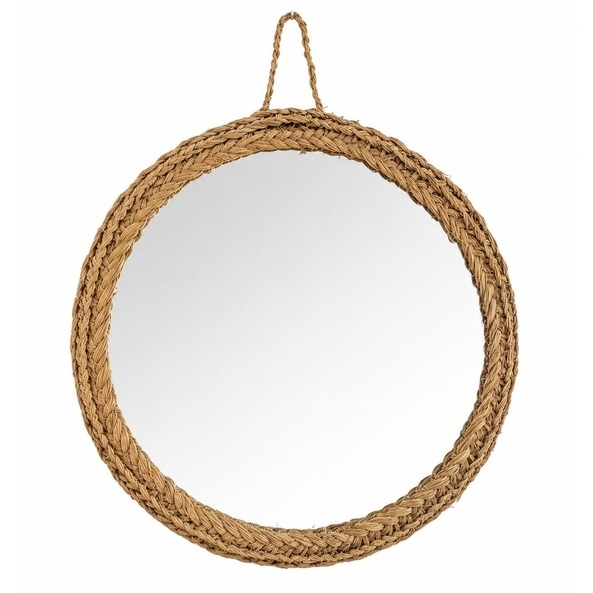 Miroir en halfa fait à la main diamètre 30 cm