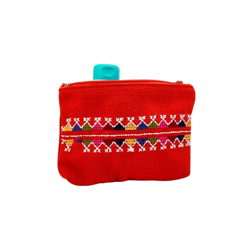 Pochette de plage, maquillage & skincare en crochet fait main orange - artisanat Tunisien fait main | ILEYCOM