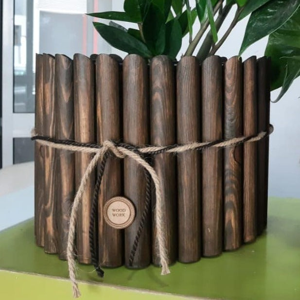 Pots de plante en bois - artisanat Tunisien fait main | ILEYCOM