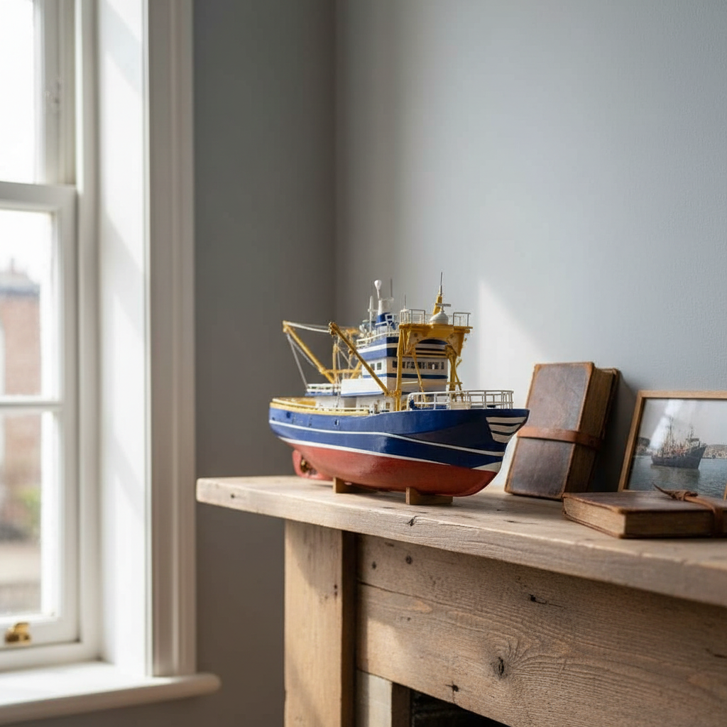 Modèle de Bateau Nautique Élégant - Chef-d'Œuvre Artisanal