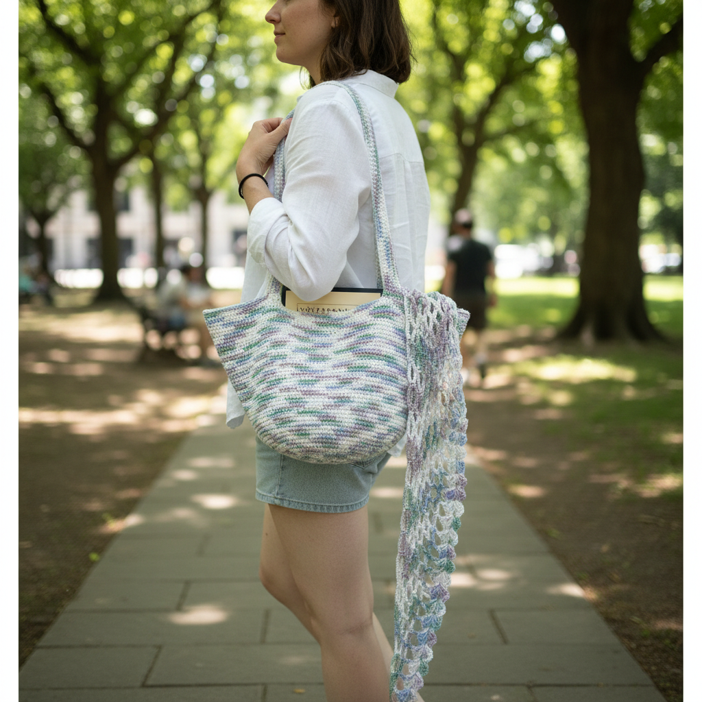 Sac Tote en Fibres Tissées Pastel - Élégance Écoresponsable