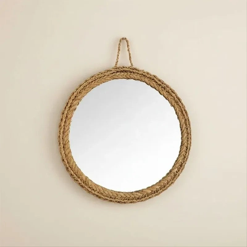 Mirroir en Halfa fait à la main 40 cm de diamètre