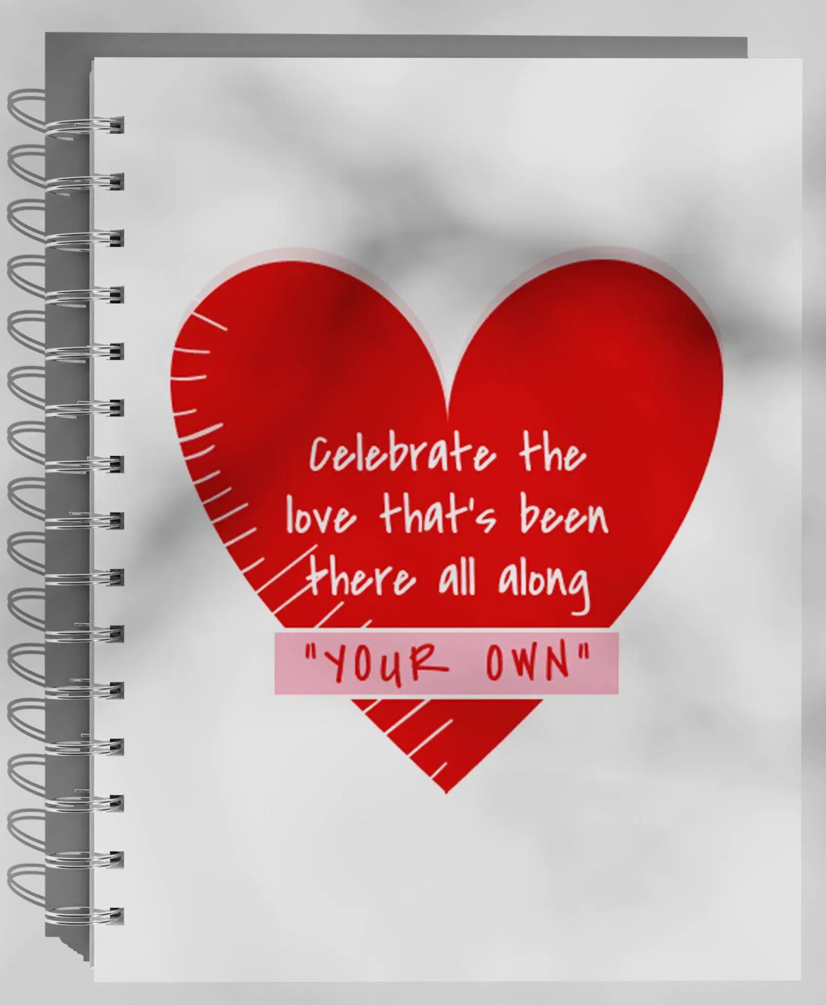 Cahier A5 Couverture Rigide - Design Cerise Inspirant