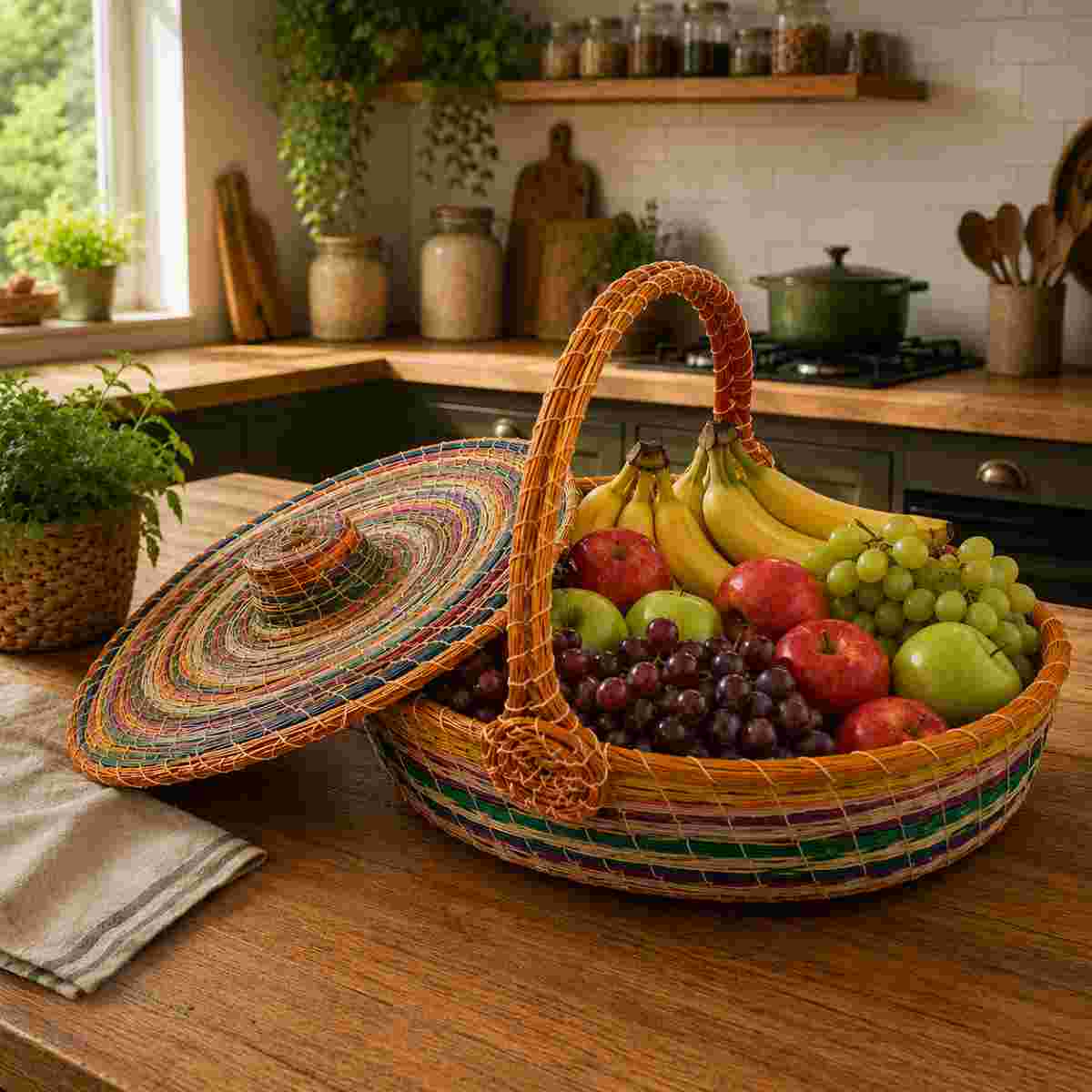 Panier de fruits coloré