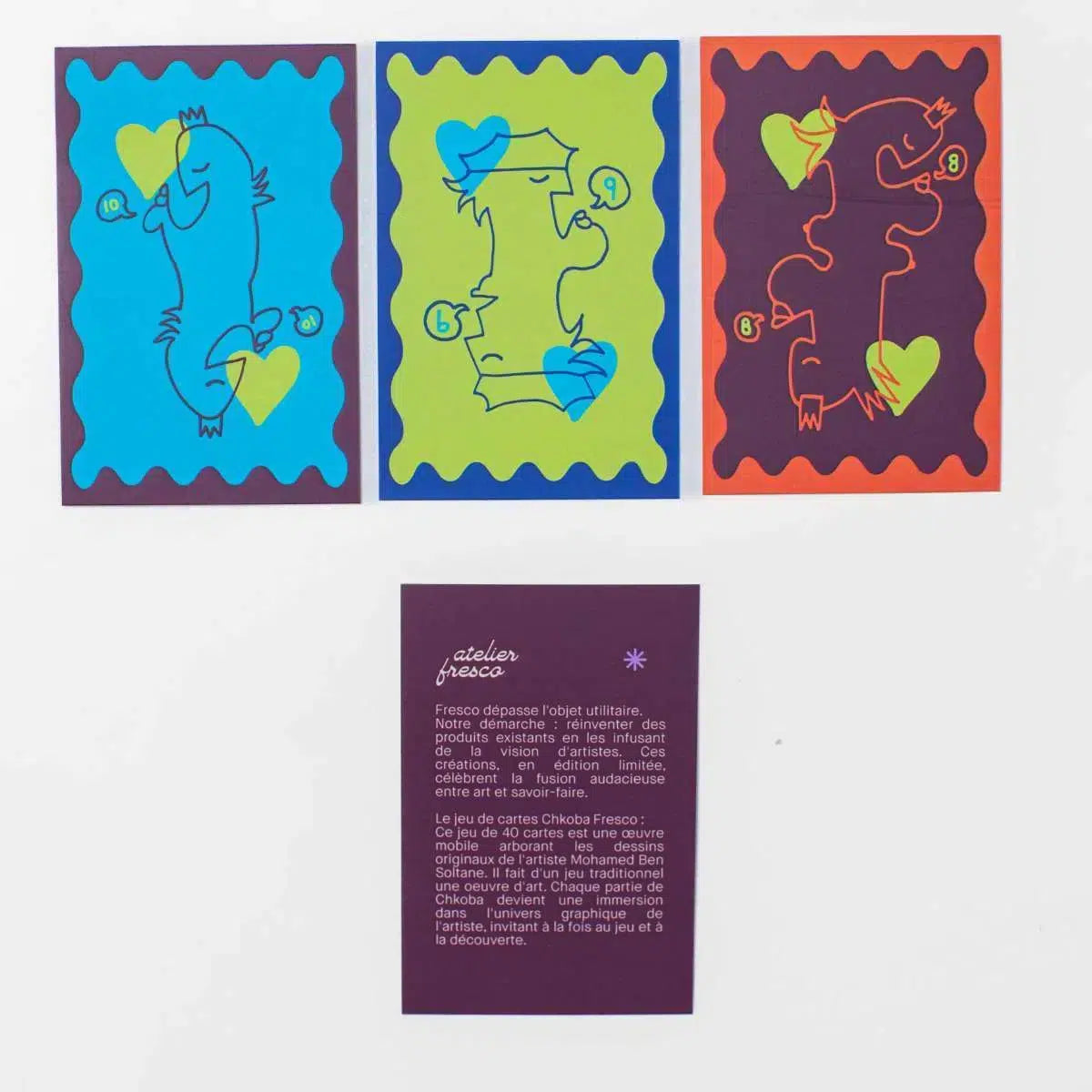 Jeu de cartes exclusif Chkoba en collaboration avec l'artiste Mohamed Ben Soltane
