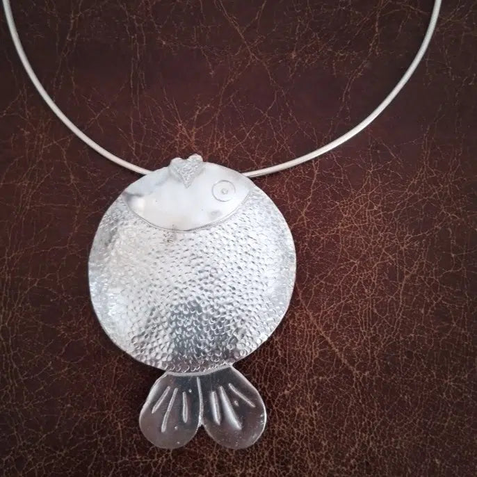 Collier Poisson en Argent Massif