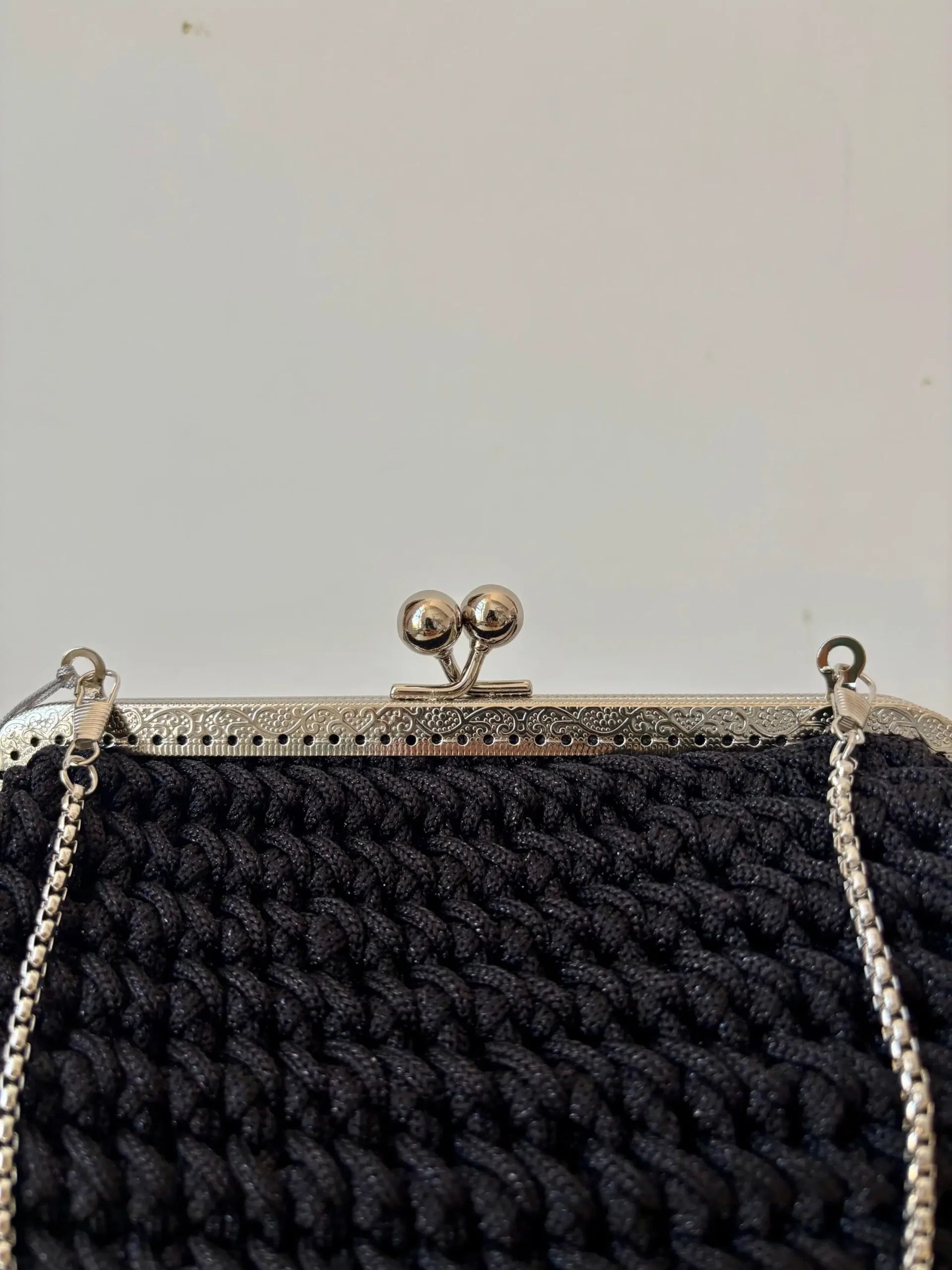sac click clack noir fait main