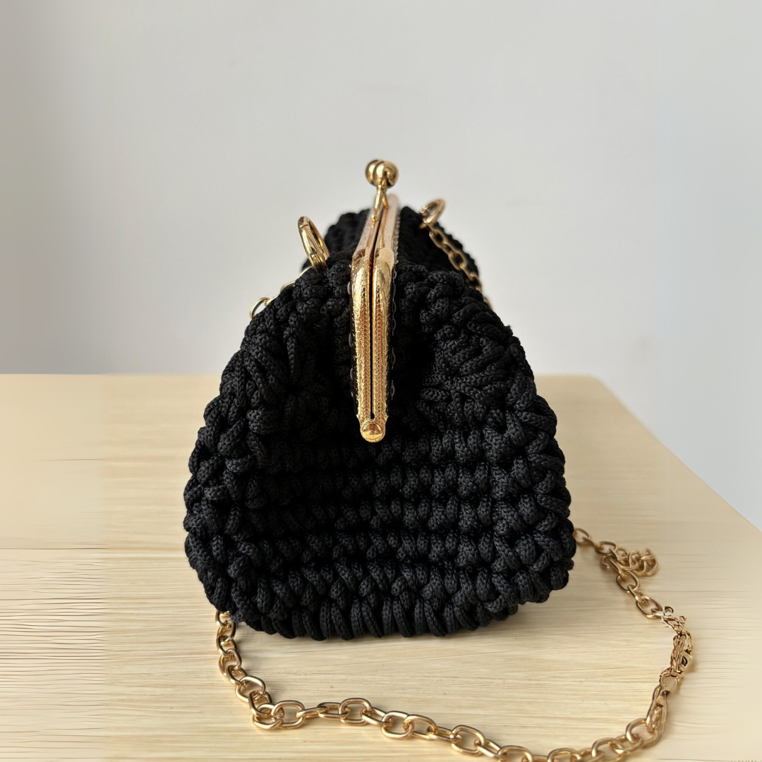 sac click clack noir fait main