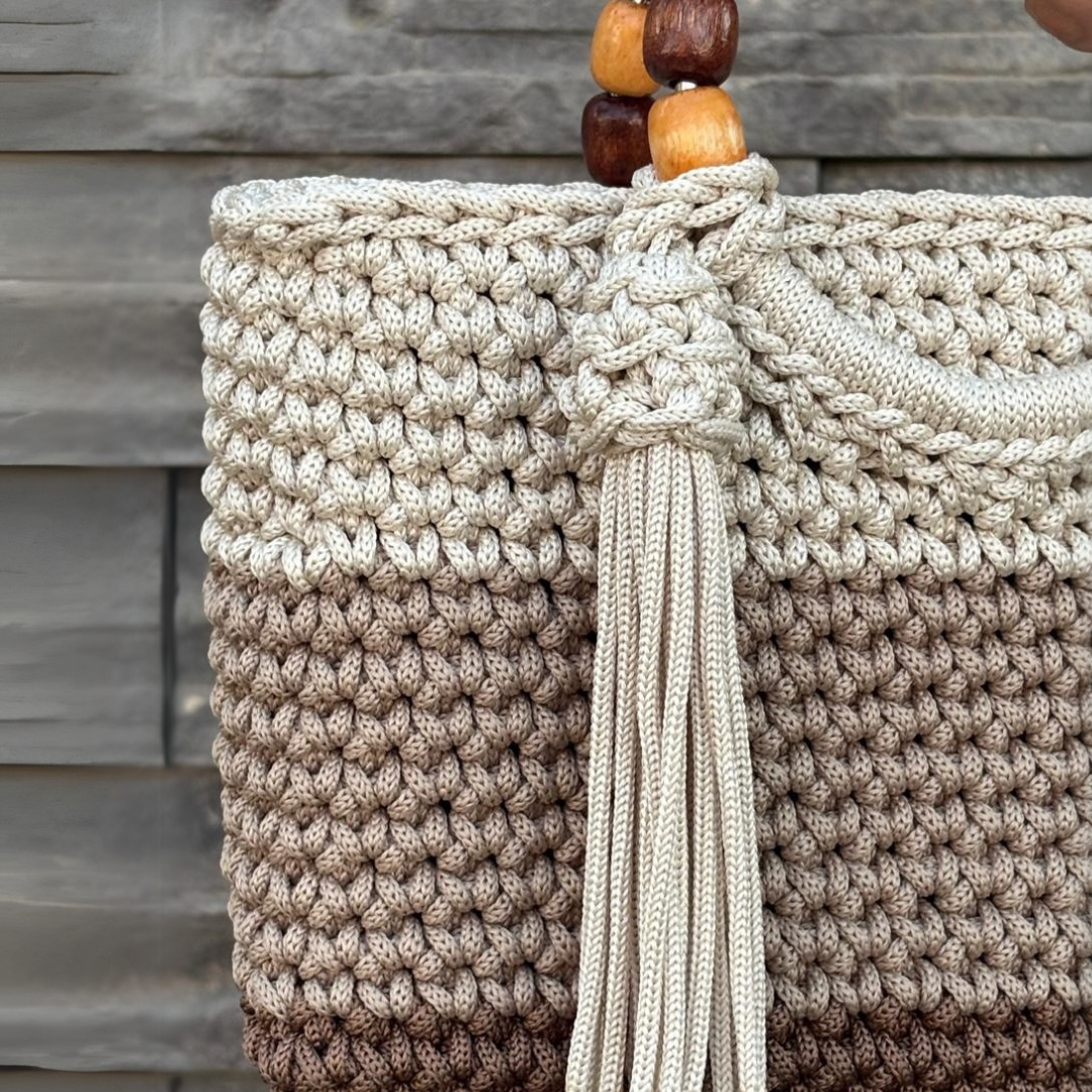 Sac à main crochet bohème fait main