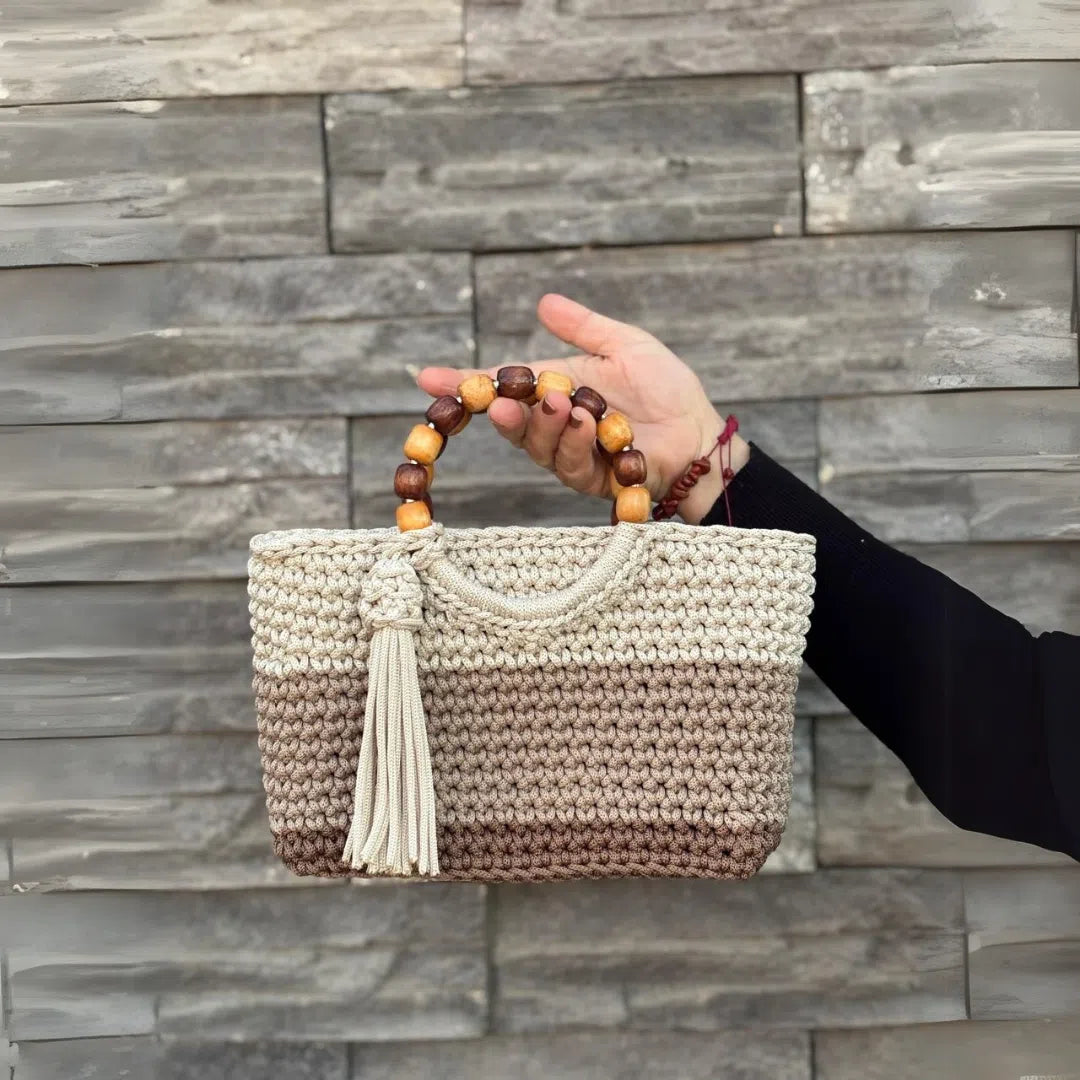Sac à main crochet bohème fait main