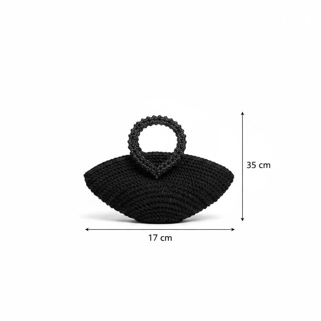 Sac noir eclipse le compagnon élégant et esse — angle supp. Produit artisanal.