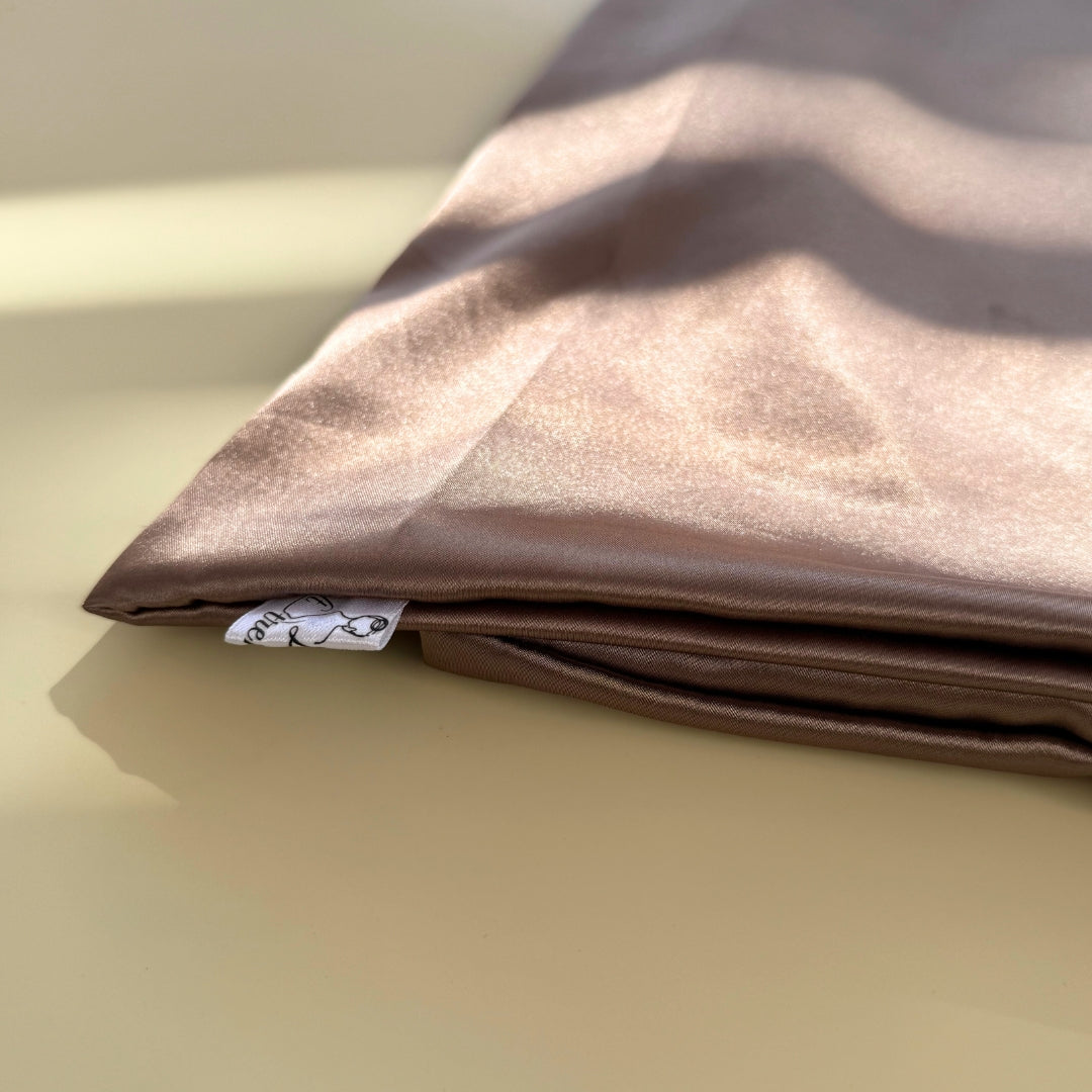 Taie D'oreiller Satin Luxe Beige 65x50 cm - Élégance et Soin