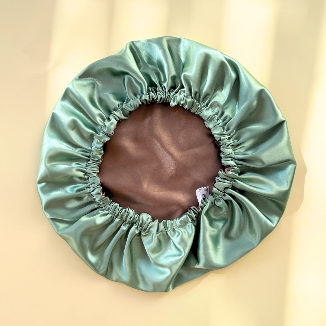 Ensemble Nuit Satin Vert Marron - Élégance et Confort