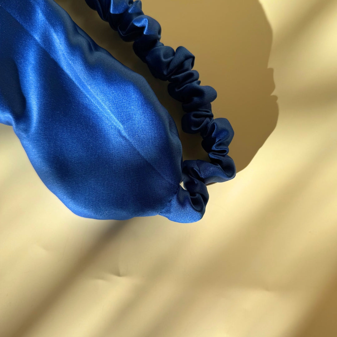 Masque Nuit Satin Bleu - Confort et Élégance
