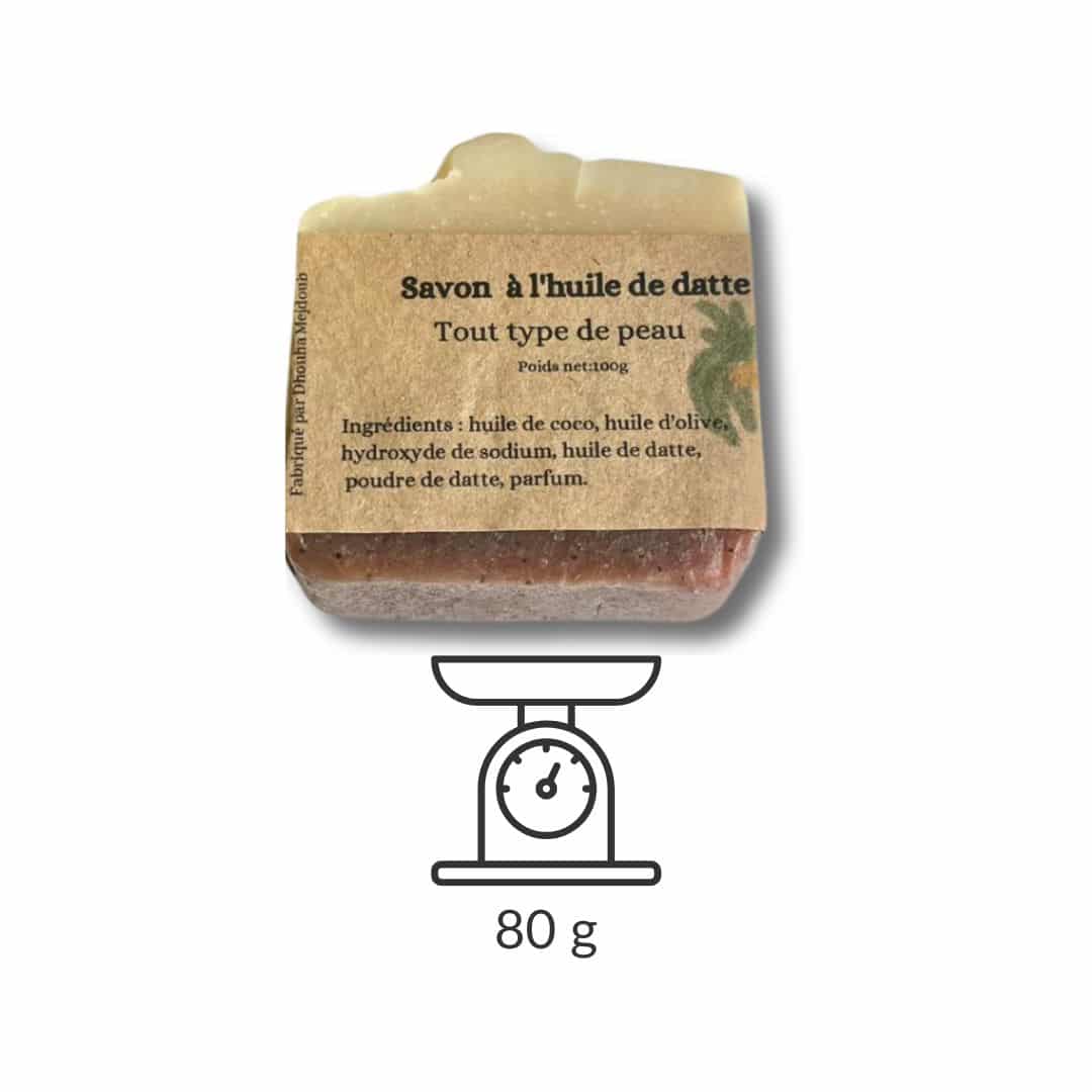 Savon aux noyaux de dattes 100 % naturel et bio – Hydratation et soin en douceur - artisanat Tunisien fait main | ILEYCOM