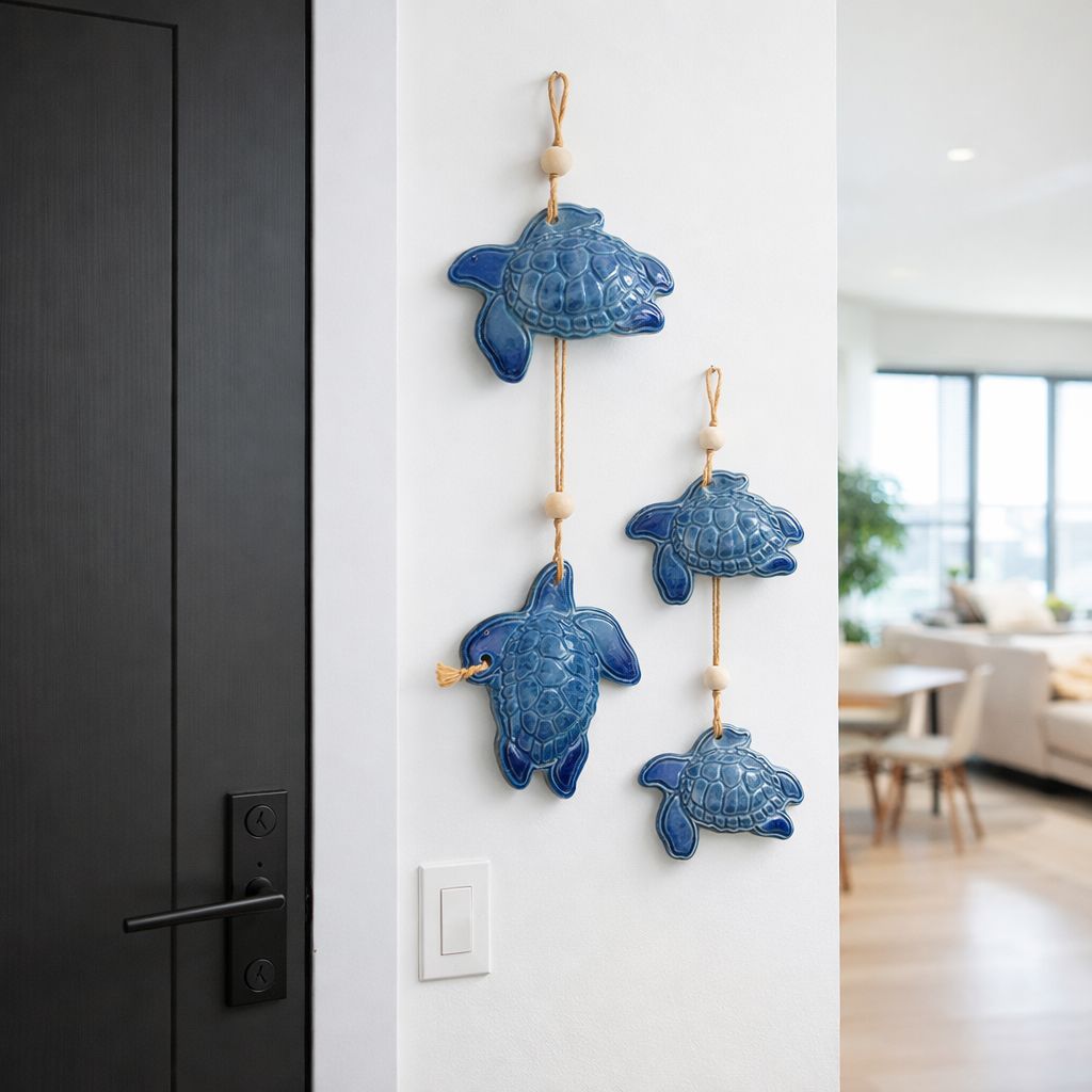 Lot de 4 tortues murales