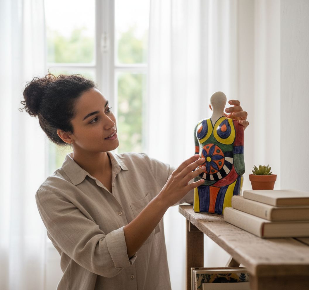 Sculpture féminine artistique - pièce un — vue 2. Artisanat Tunisie.