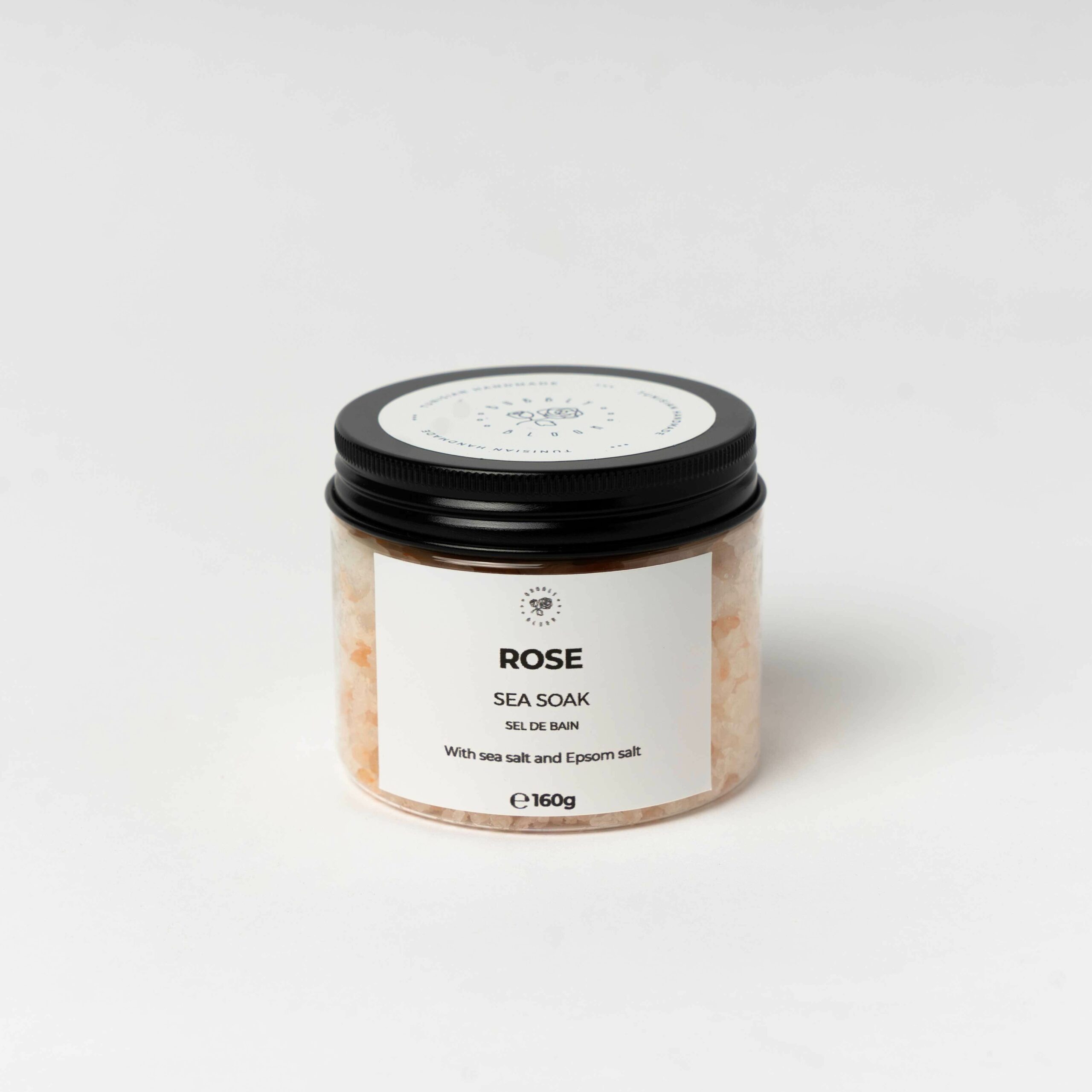 Sel de bain-Rose - artisanat Tunisien fait main | ILEYCOM