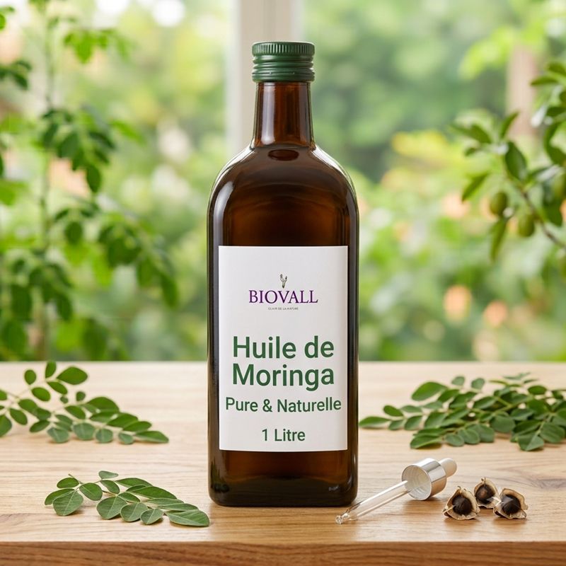 Huile moringa pure 1 L pour une peau éclatante et revitalisée