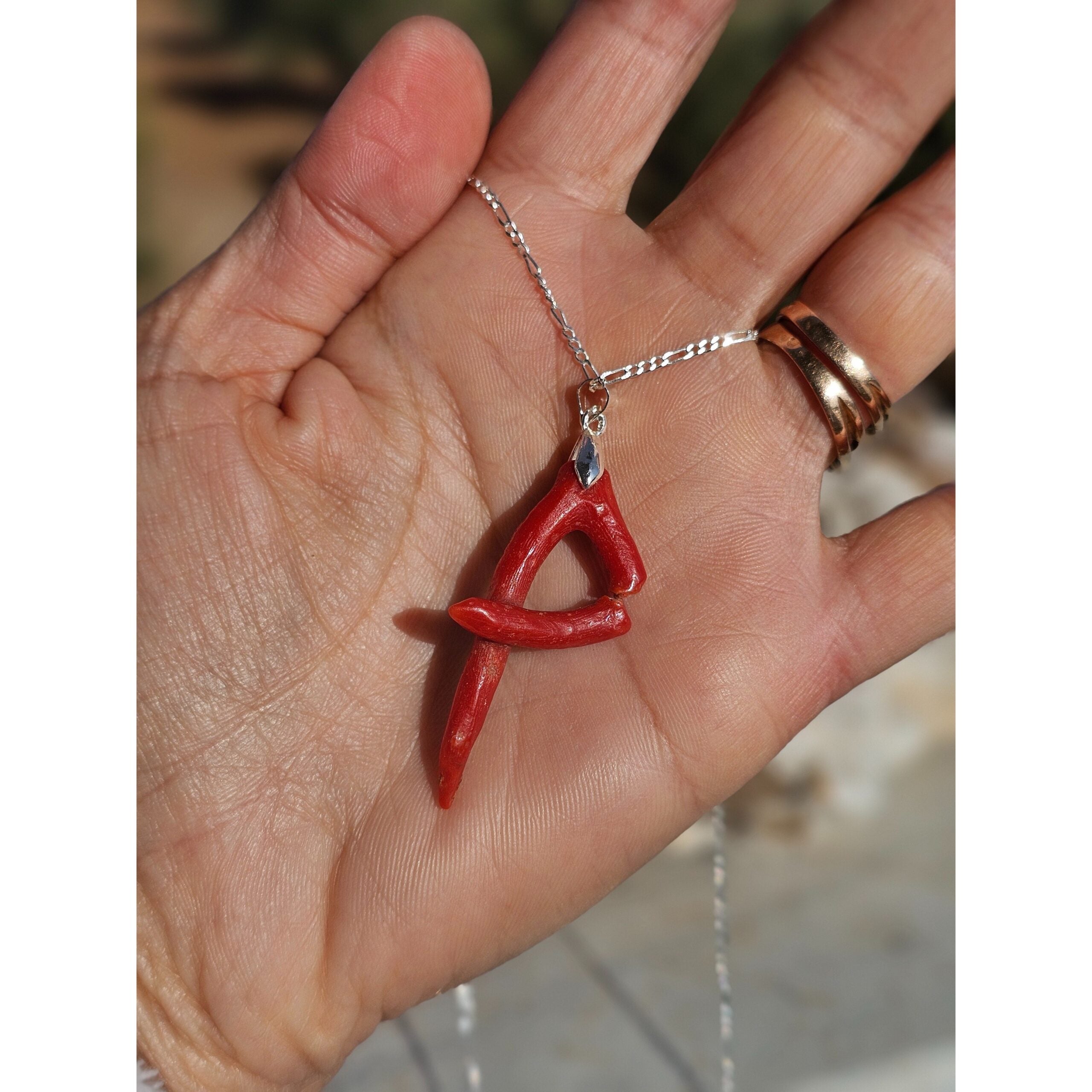 Collier Corail Rouge Argent - Élégance Artisanale