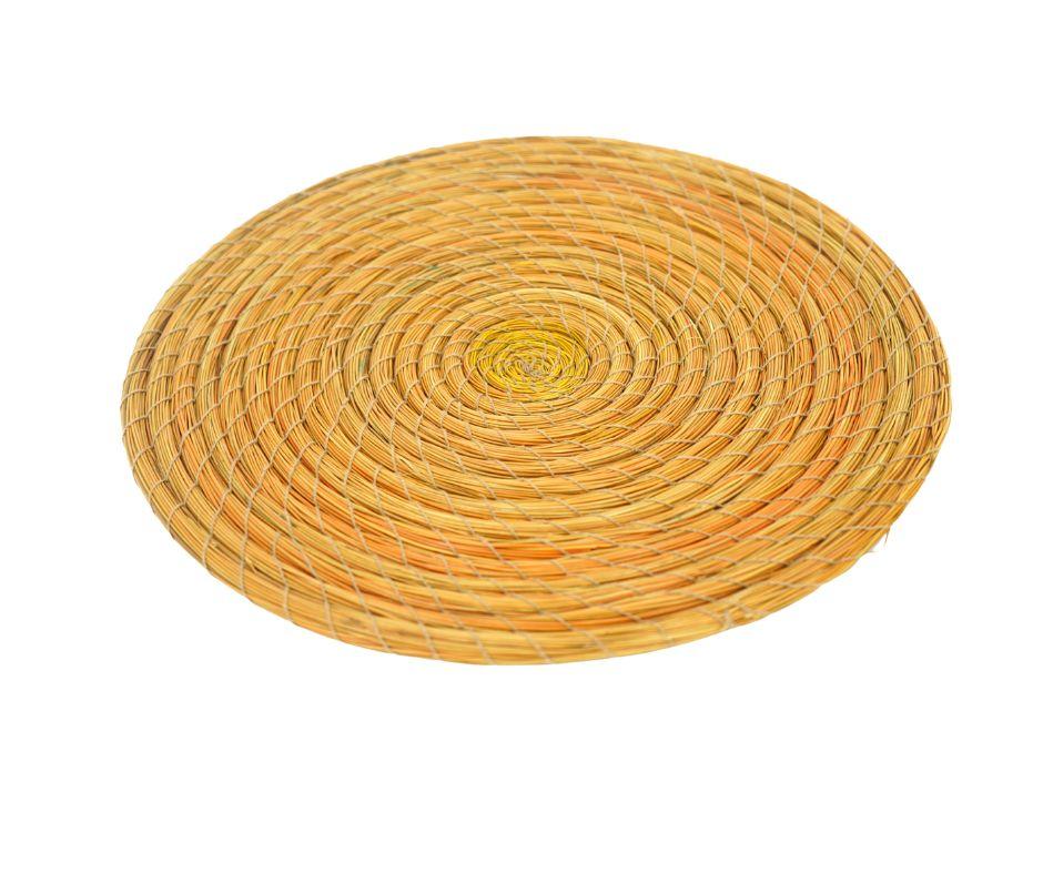 Sous-plat , dessous de plat, Set table, marron en Halfa - artisanat Tunisien fait main | ILEYCOM