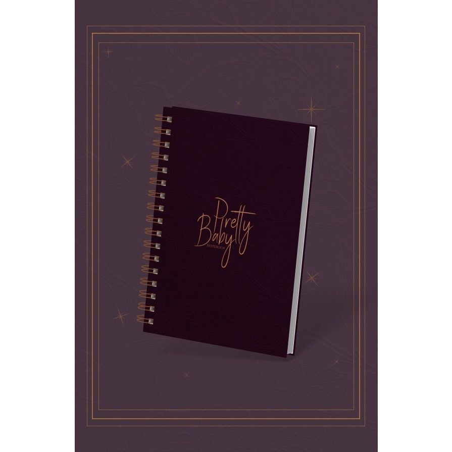 Pretty Baby Notebook - Dark Burgundy