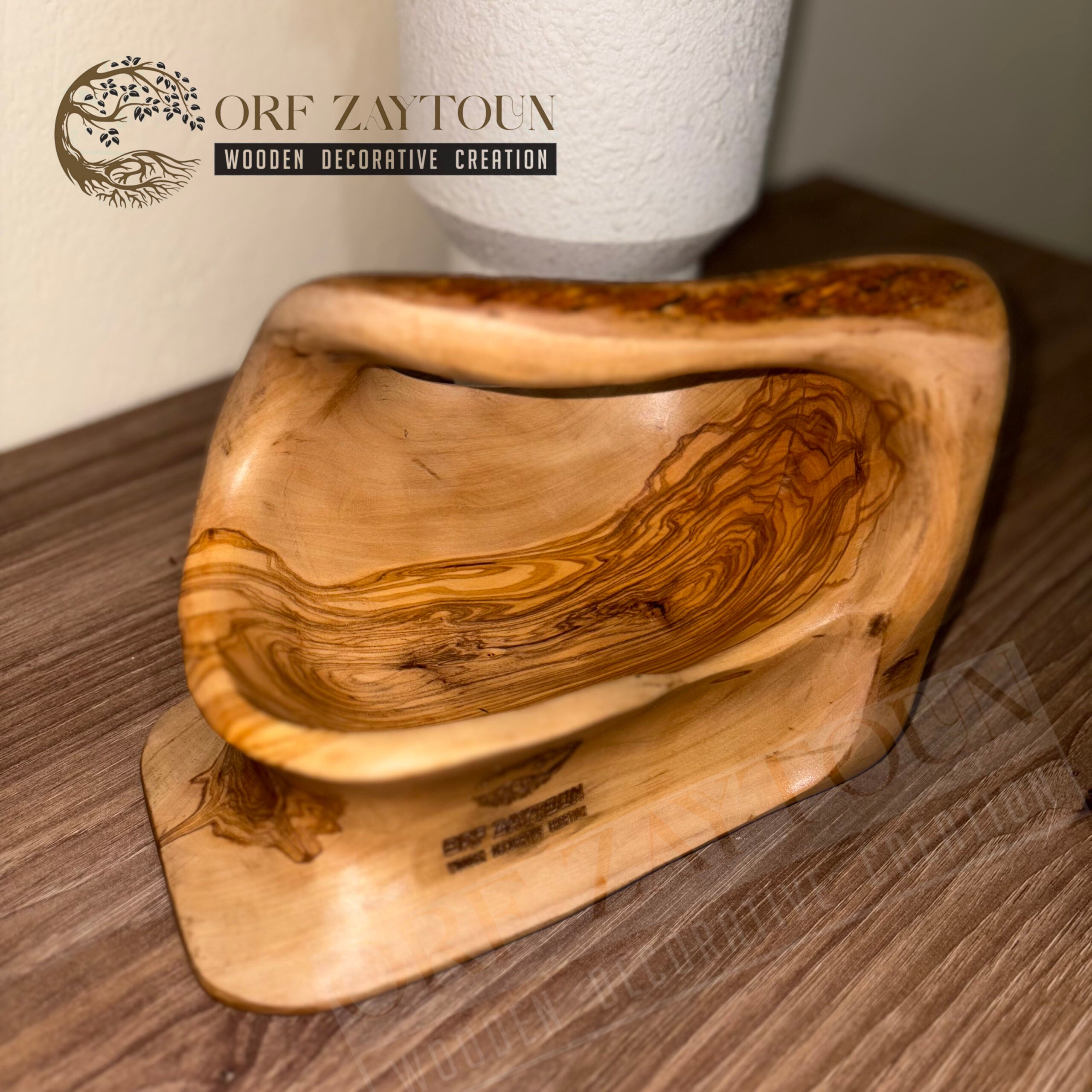 Support en Bois d'Olivier - artisanat Tunisien fait main | ILEYCOM