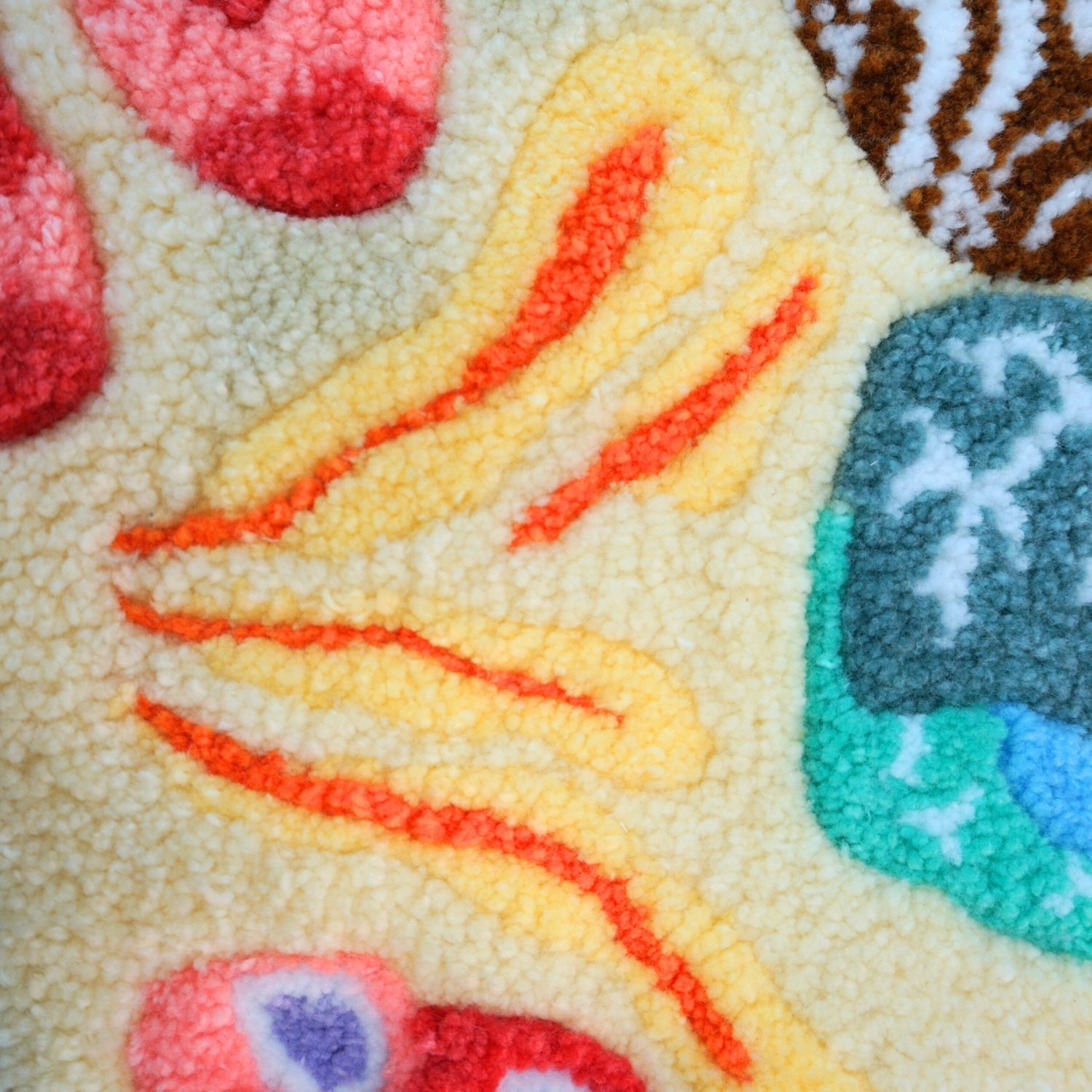 Tapis mural wavy corail