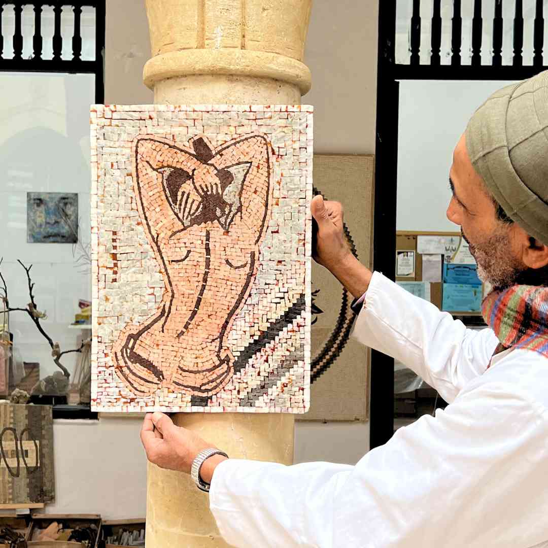 Tableau Humanité en Mosaïque - artisanat Tunisien fait main | ILEYCOM