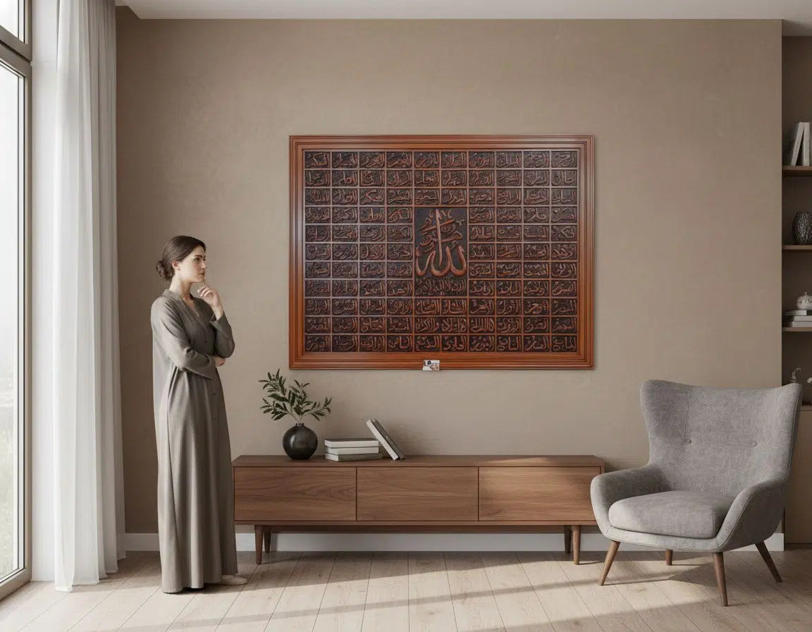 tableau islamique en bois sculpté pour une décoration unique