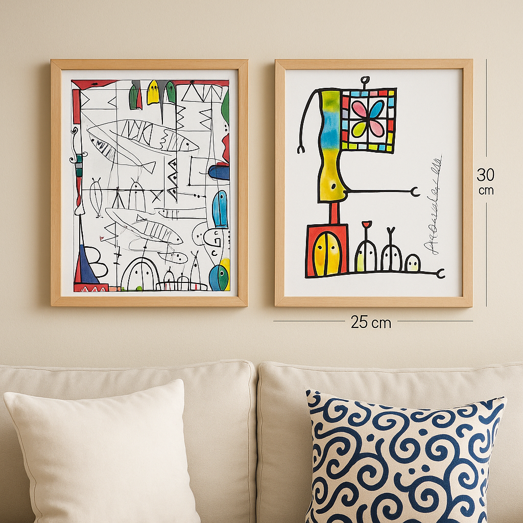 Tableau contemporain abstrait coloré