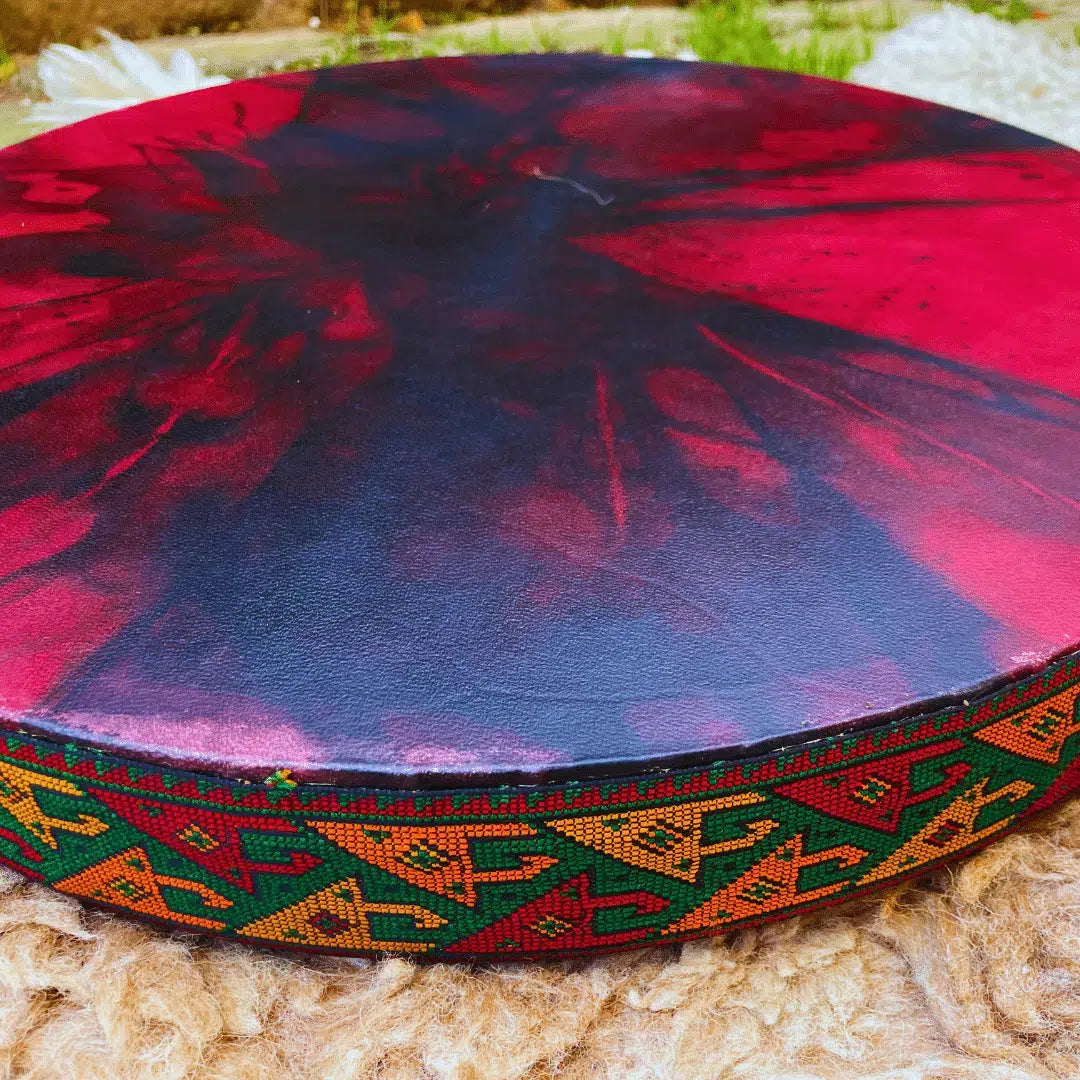 Tambour chamanique océan 47 cm - Harmonie des vagues et vibrations envoûtantes