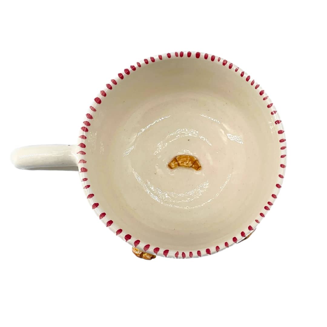 Tasse en céramique "CROISSANT" - artisanat Tunisien fait main | ILEYCOM