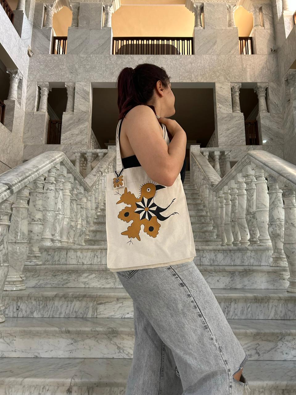 Handmade Tote Bag, with a Pocket and Lining Inside