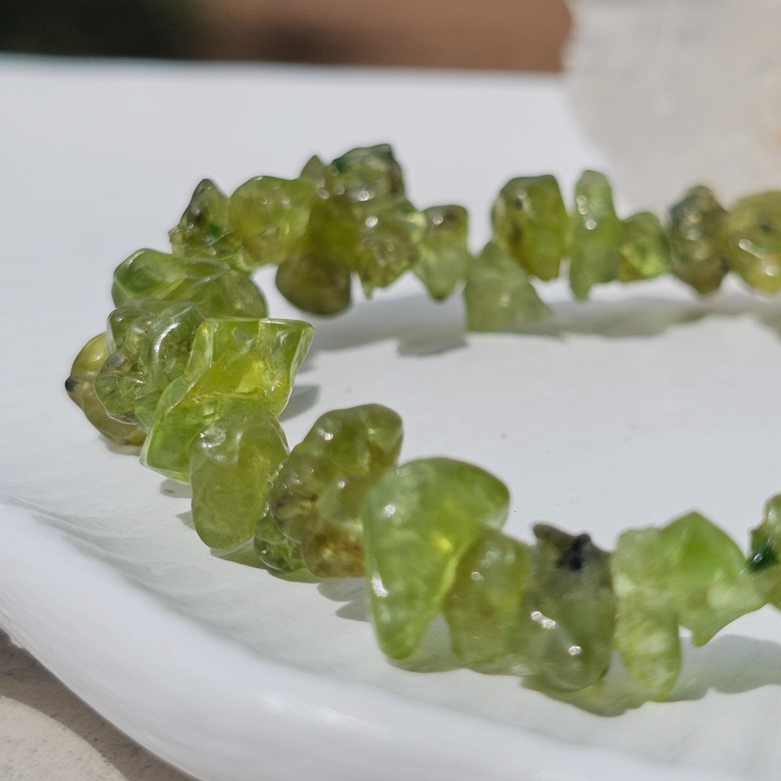 Bracelet élastique Péridot Naturel - Élégance Artisanal