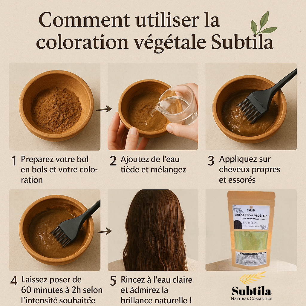 Coloration végétale cheveux Subtila