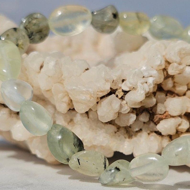 Bracelet préhnite élastique naturel pour un bien-être immédiat