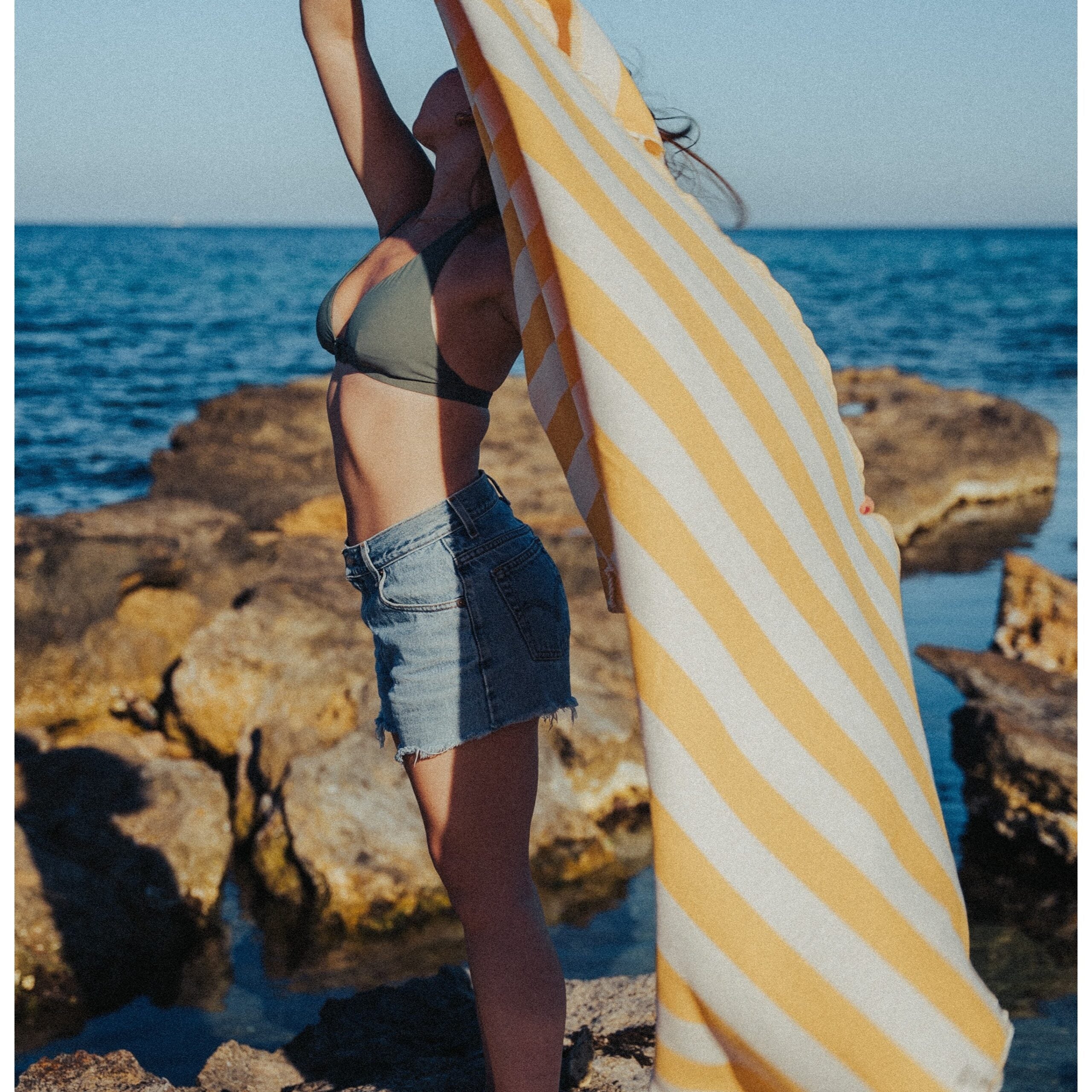 Fouta méditerranéenne tissage artisanal
