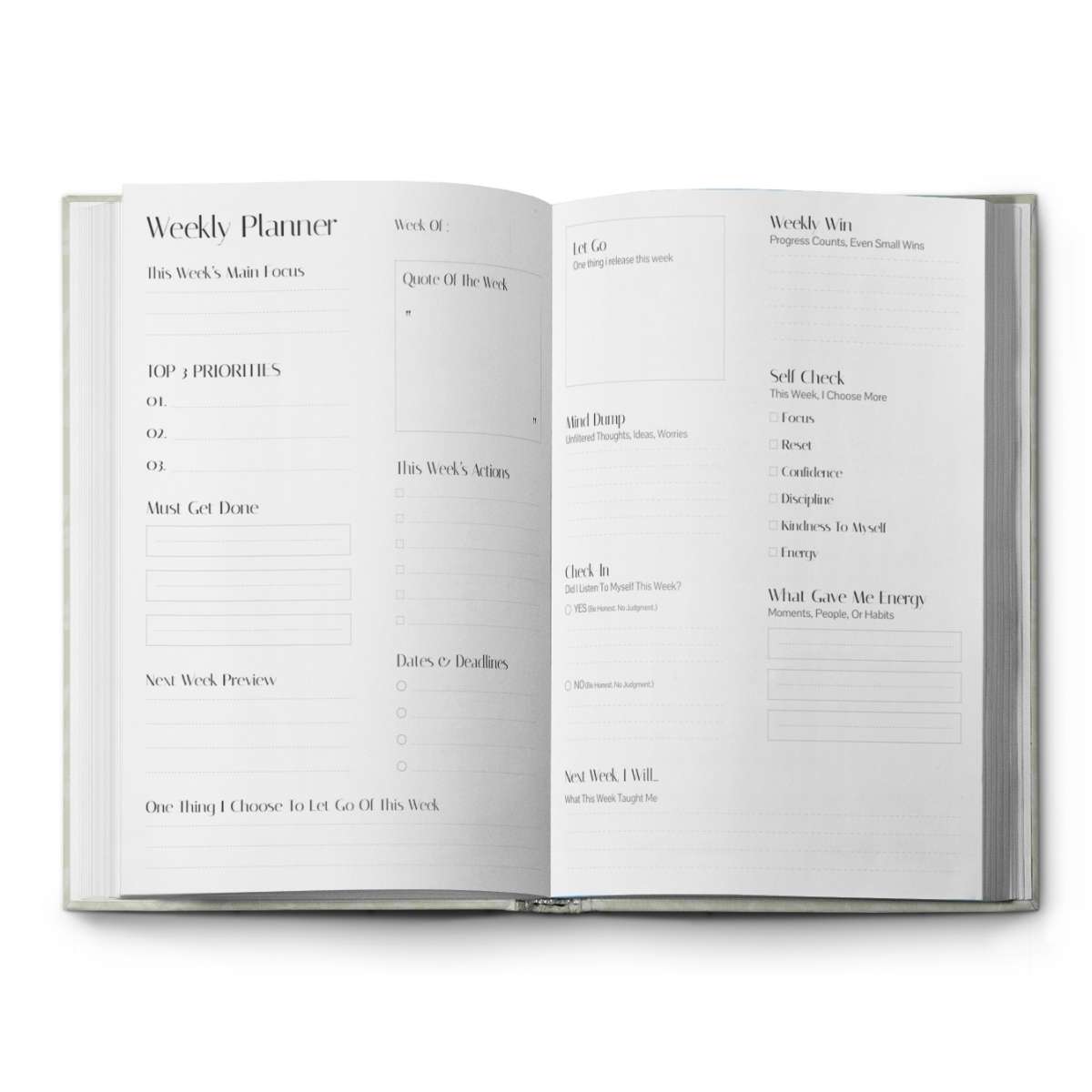 Soft Bloom Planner A5 pour une organisation élégante et efficace