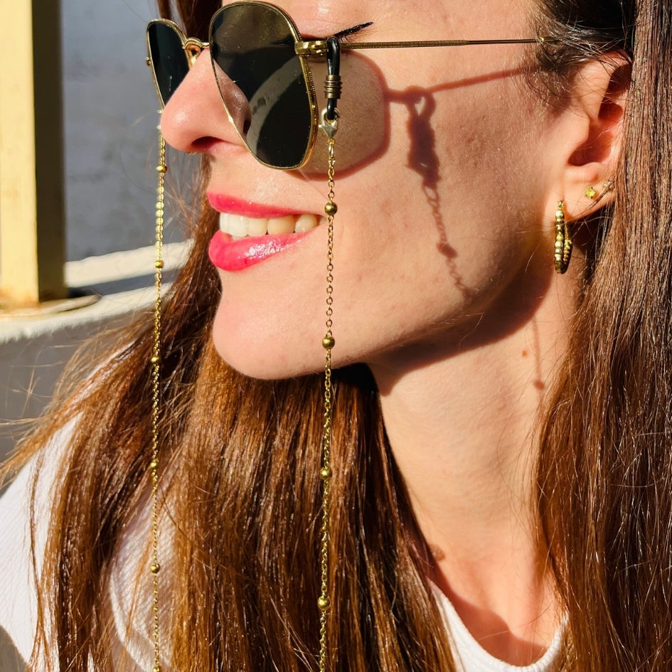 Chaîne Lunettes Dorée Chic