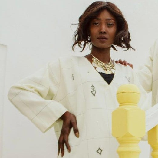 Robe brodée Kadroun djerbien revisité chic et exclusif