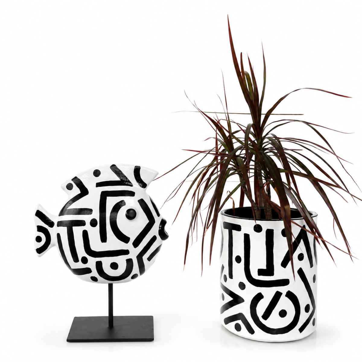 Décoration intérieure Duo graphique noir et blanc pour un style élégant