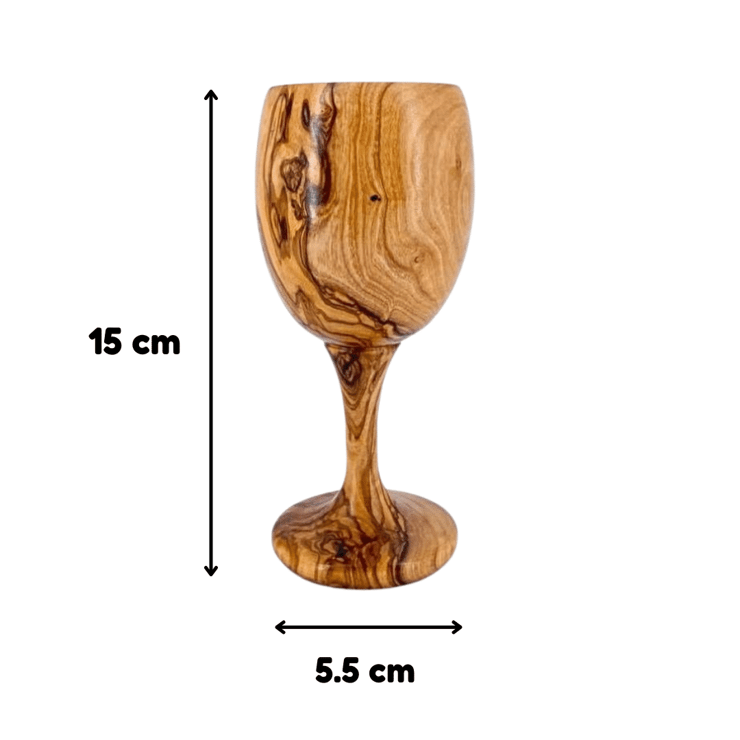 Verre à Pied en Bois d'Olivier